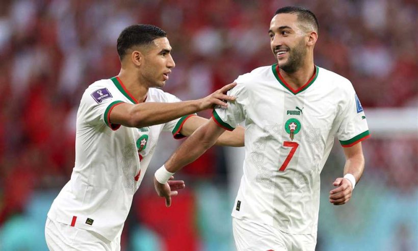 أشرف حكيمي - حكيمي وزياش يتربعان على عرش تاريخ المغرب المونديالي بأرقام قياسية